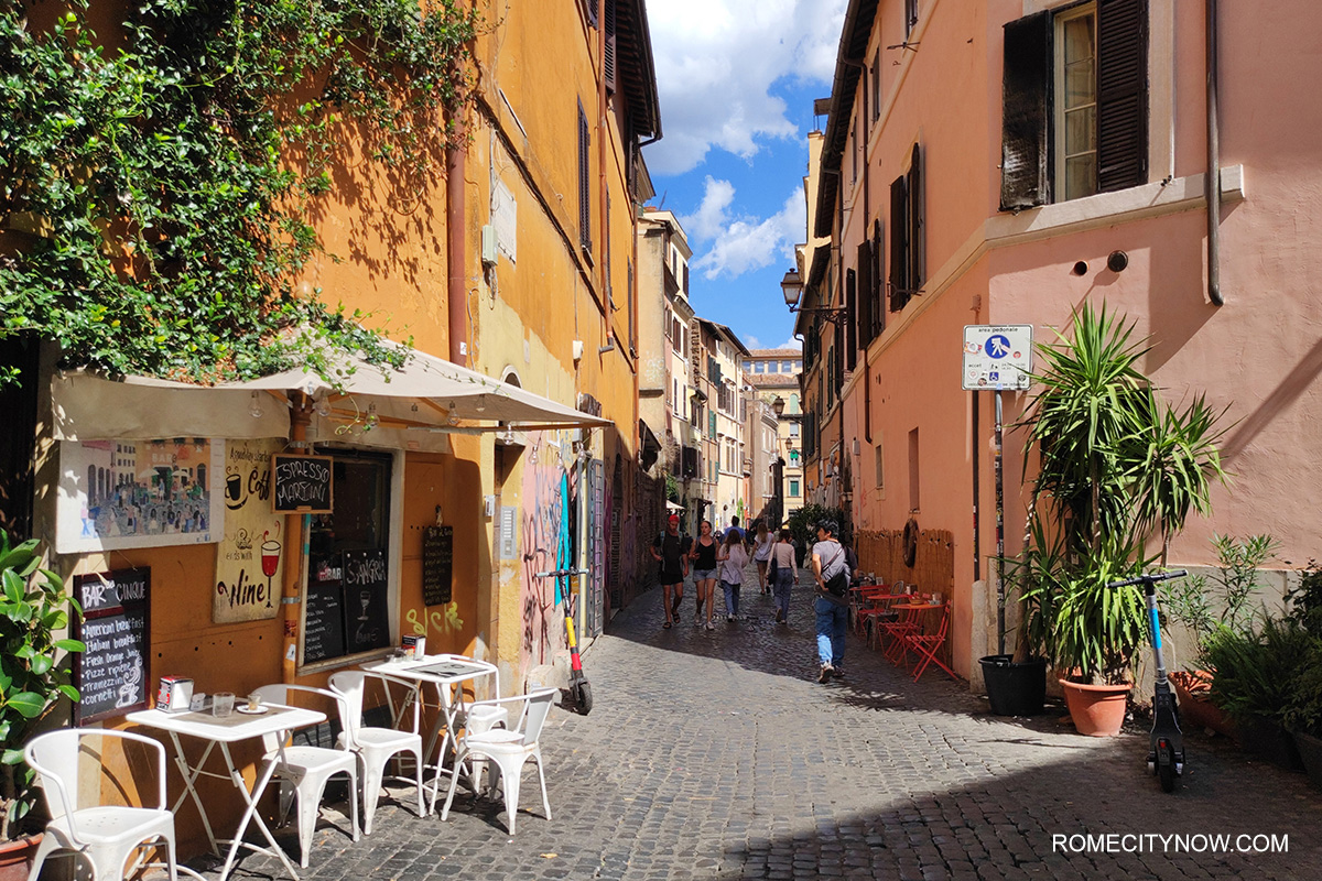 Walk along the cozy street