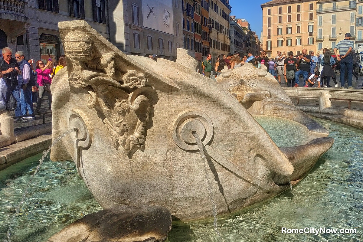 Barcaccia Fountain in Rome