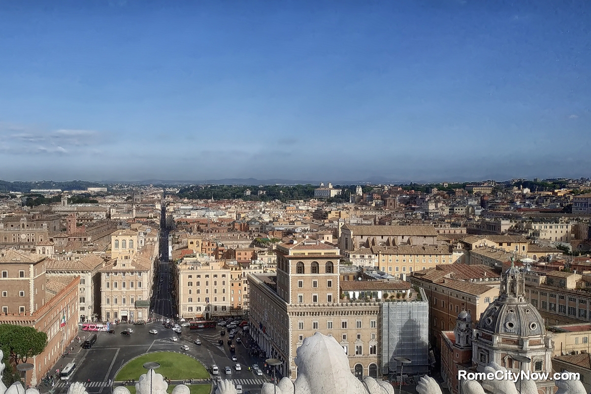 Panorama view from Piazza Venezia