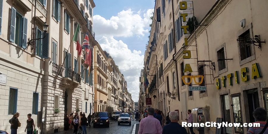 Via del Babuino in Rome