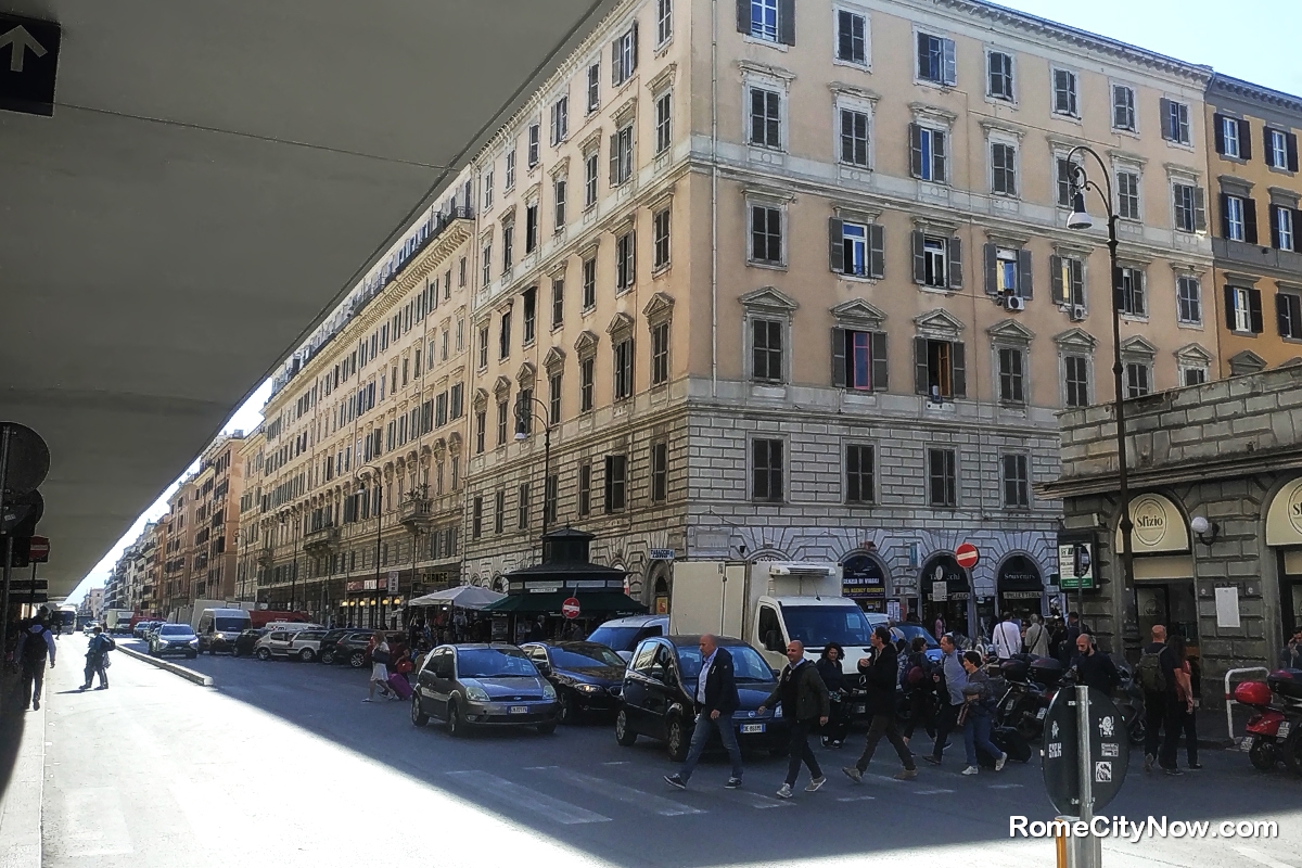 Via Giovanni Giolitti and Termini Station view, Rome