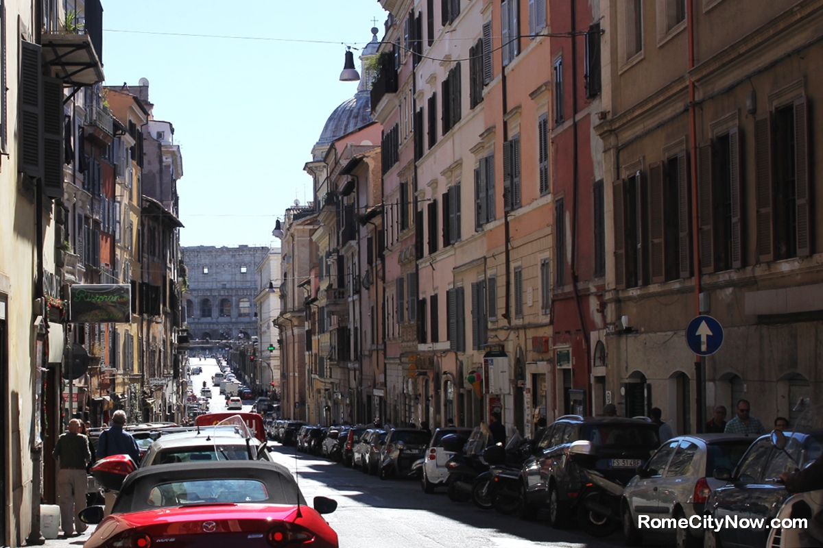 View of Colosseum from Via Panisperna