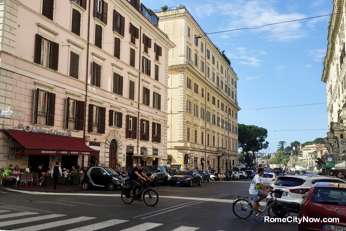 View of Roman Forum from Via Cavour