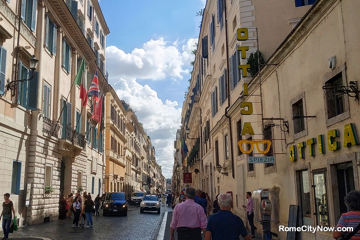 View of Via del Babuino, Rome