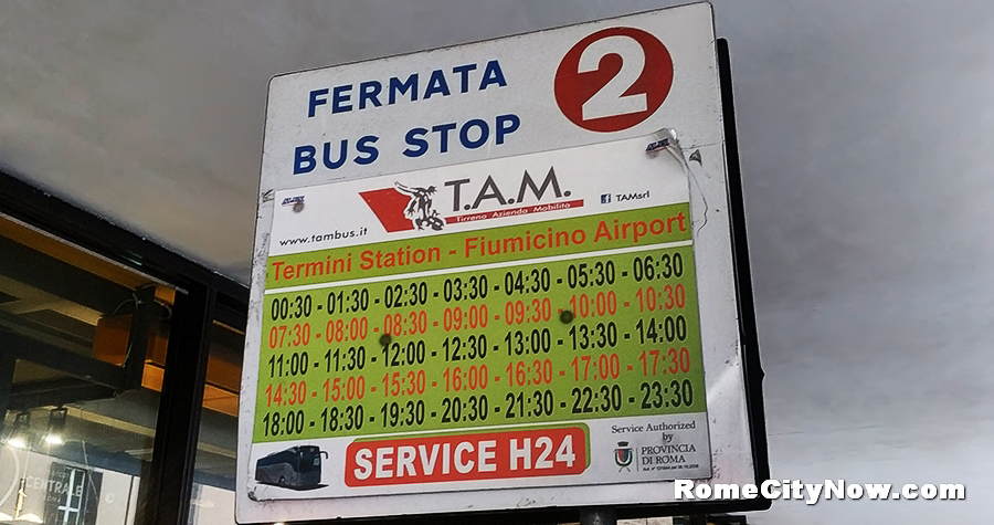 Tam Bus Stop, fermata, Rome
