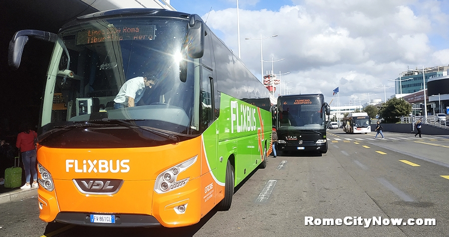 TA,. Flixbus, Airport in Rome